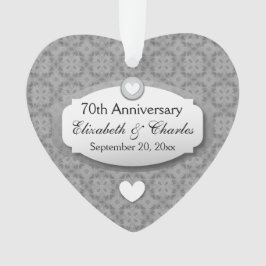 第70記念日の結婚記念日プラチナZ03 オーナメント