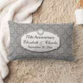 第70記念日の結婚記念日プラチナZ03 ランバークッション (ブランケット)