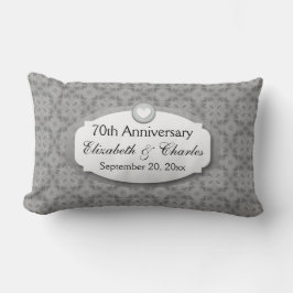 第70記念日の結婚記念日プラチナZ03 ランバークッション