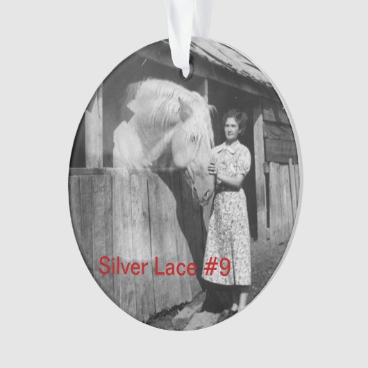 第70記念日の銀製のレース#9のオーナメント オーナメント (正面)