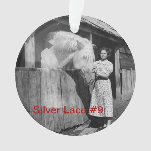 第70記念日の銀製のレース#9のオーナメント オーナメント (正面)