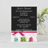 第70誕生会のパーソナライズな招待状 招待状 (スタンド正面)