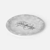 第70誕生会の銀の冬の不思議の国 ペーパープレート (アングル)