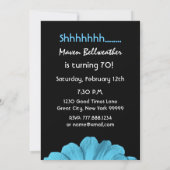 第70誕生会の青デイジーN220を驚かして下さい 招待状 (裏面)