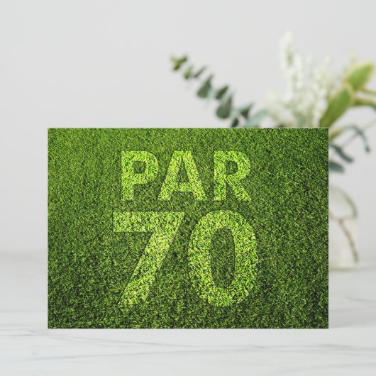 第70誕生会をゴルフをして下さい 招待状 (スタンド正面)