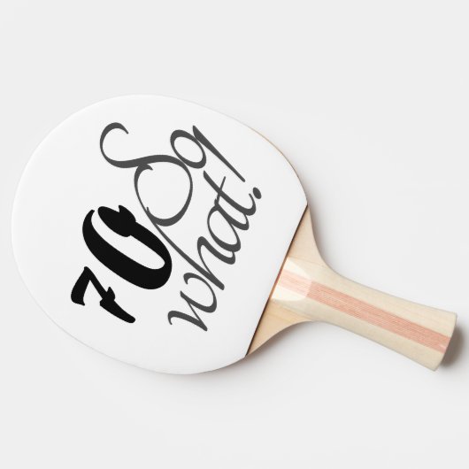 第70誕生日おもしろい感動的引用文タイポグラフィ 卓球ラケット (横)