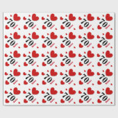 第70誕生日か年の名前をカスタムするの赤いハート ラッピングペーパー (フラット)