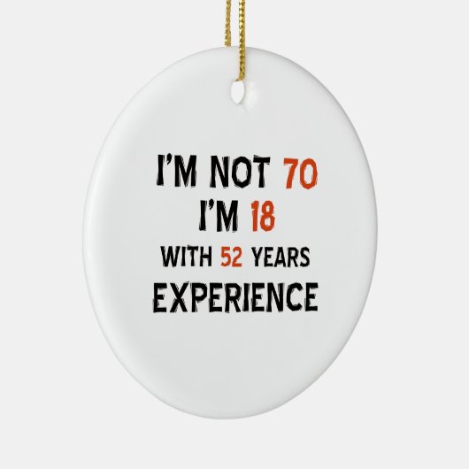 第70誕生日のデザイン セラミックオーナメント (右)