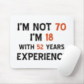 第70誕生日のデザイン マウスパッド (マウス)