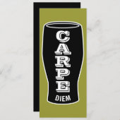 第70誕生日のパーティの招待状のCarpe Diemの応援 招待状 (正面/裏面)