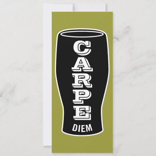 第70誕生日のパーティの招待状のCarpe Diemの応援 招待状 (正面)