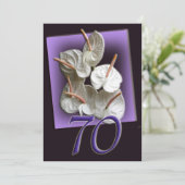 第70誕生日のパーティの招待状- Antheriums 招待状 (スタンド正面)