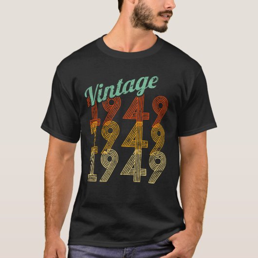 第70誕生日のヴィンテージ1949年のクラシックなギフト Tシャツ (正面)