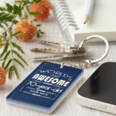 第70誕生日の世界の最も最高のですばらしい濃紺 キーホルダー (正面右)