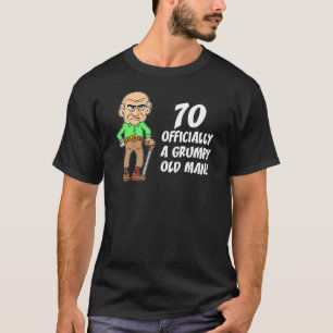 第70誕生日の公式不機嫌の老人 Tシャツ