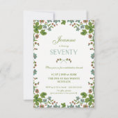 第70誕生日の招待状、小さい第70ヴィンテージ 招待状 (正面)