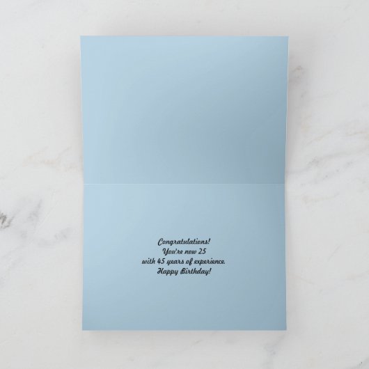 第70誕生日の熱狂するな子ネコ カード (内部)