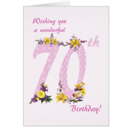 第70誕生日の花飾数