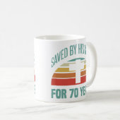 第70誕生日へのキリストへの贈り物 コーヒーマグカップ (正面右)