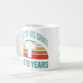 第70誕生日へのキリストへの贈り物 コーヒーマグカップ (正面左)