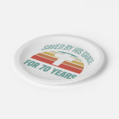 第70誕生日へのキリストへの贈り物 ペーパープレート (アングル)