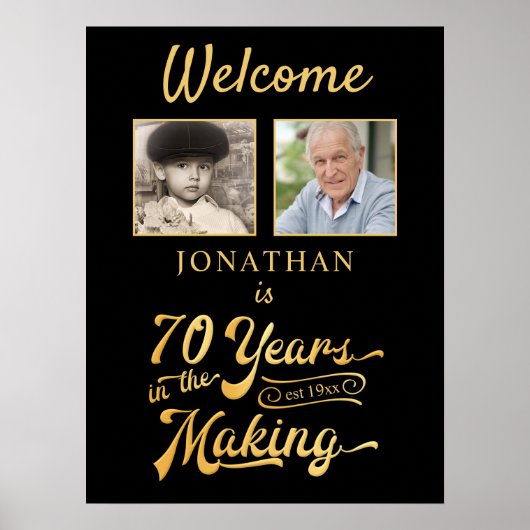 第70誕生日へようこそ年の作り上げ2枚 ポスター (正面)