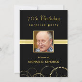 第70誕生日アダルトマイルストーン-写真(オプション) 招待状 (正面)