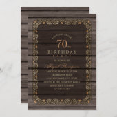 第70誕生日ウッ素朴ドカファンシーントリーパーティー 招待状 (正面/裏面)