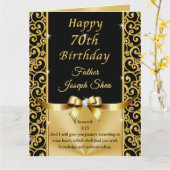 第70誕生日カードMarsha特別注文 カード (黄色い花)