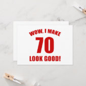 第70誕生日ギフト(r) カード (正面/裏面インサイチュ)