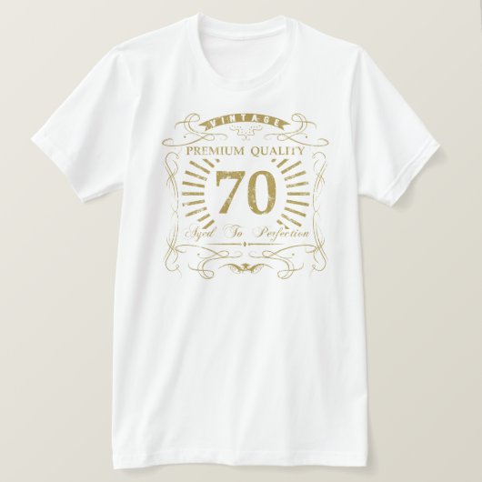 第70誕生日ギャグギフト Tシャツ (デザイン正面)