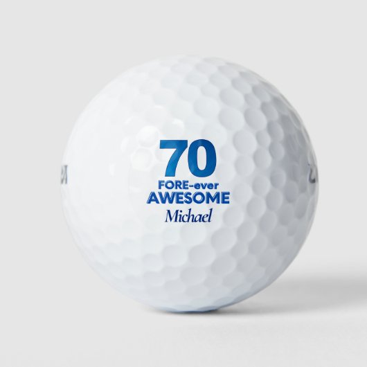 第70誕生日ゴルファー贈り物、FORE-ever 素晴らし 70 ゴルフボール (正面)