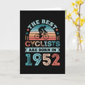 第70誕生日サイクリング贈最高の与サイクリスト生まれ1952 カード (黄色い花)
