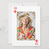 第70誕生日ダイヤモンド遊のカード招待状 招待状 (裏面)