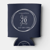 第70誕生日ネイビーシルバー応援~70年 缶クーラー (正面)