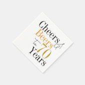 第70誕生日ビールと応援ミニマルパーティー スタンダードカクテルナプキン (角)