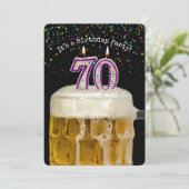第70誕生日ビールパーティー 招待状 (スタンド正面)