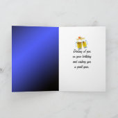 第70誕生日フレーミングピックボールパドル カード (内部)