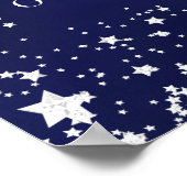 第70誕生日ブルー・シルバー・スターズ写真歓迎 ポスター (角)