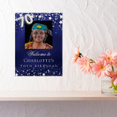 第70誕生日ブルー・シルバー・スターズ写真歓迎 ポスター