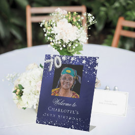 第70誕生日ブルー・シルバー・スターズ写真歓迎 台座サイン