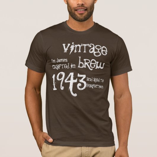 第70誕生日プレゼントの1943年のヴィンテージの醸造物 Tシャツ (正面)