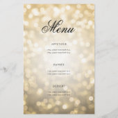 第70誕生日プログラムライトメニュー付き金ゴールド チラシ (裏面)