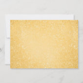 第70誕生日モダン金ゴールドバルーングリッター 招待状 (裏面)