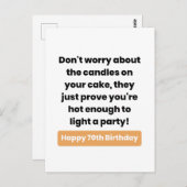 第70誕生日ユーモアカード ポストカード (正面/裏面)