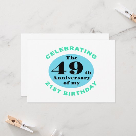 第70誕生日ユーモア カード (正面/裏面インサイチュ)