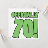 第70誕生日ユーモア カード (正面/裏面インサイチュ)