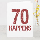 第70誕生日ユーモア カード (黄色い花)