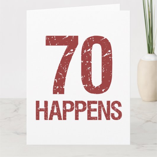 第70誕生日ユーモア カード (正面)