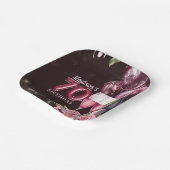 第70誕生日ワイン&バルーンパーソナライズされた ペーパープレート (傾斜あり)